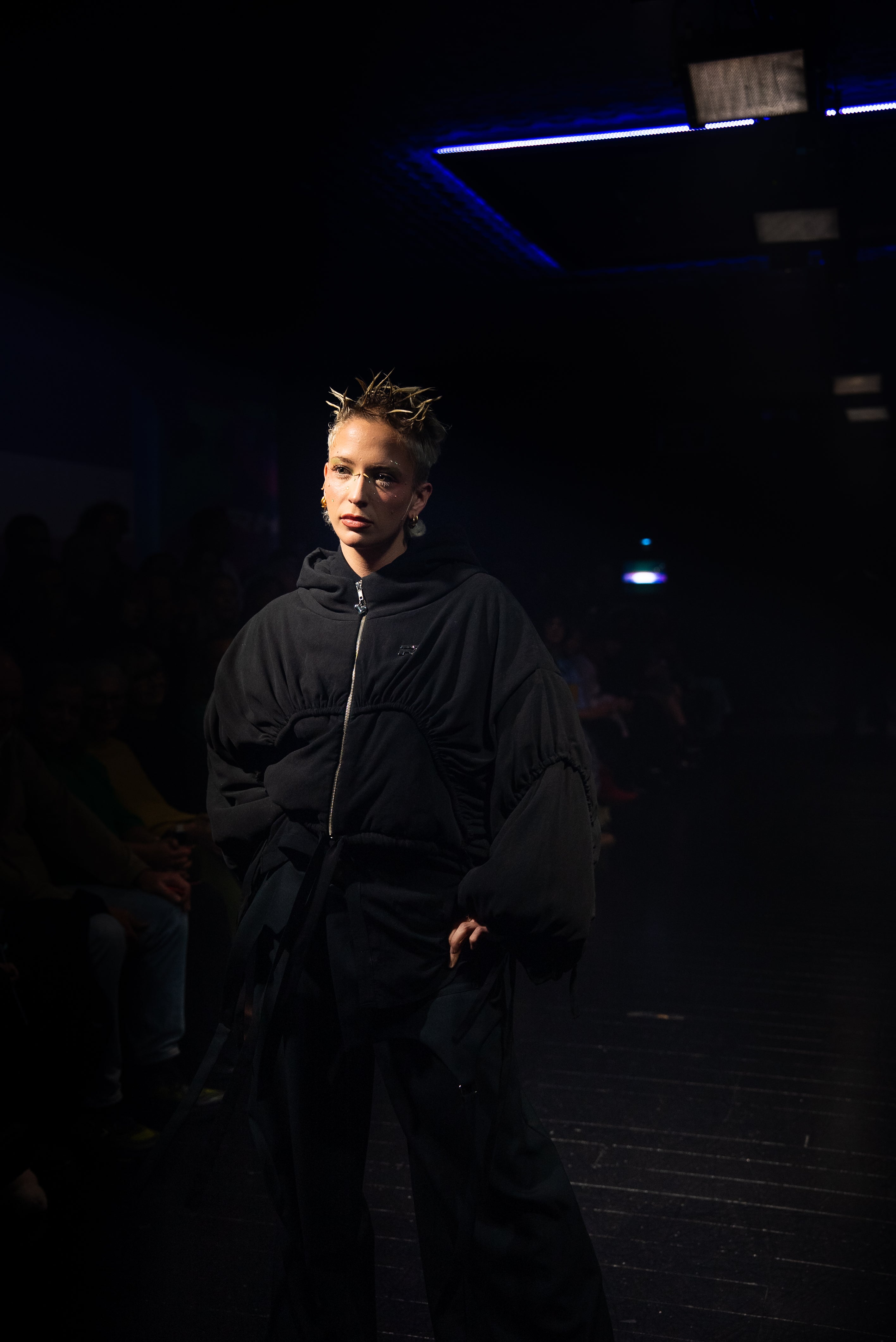 Model on runway