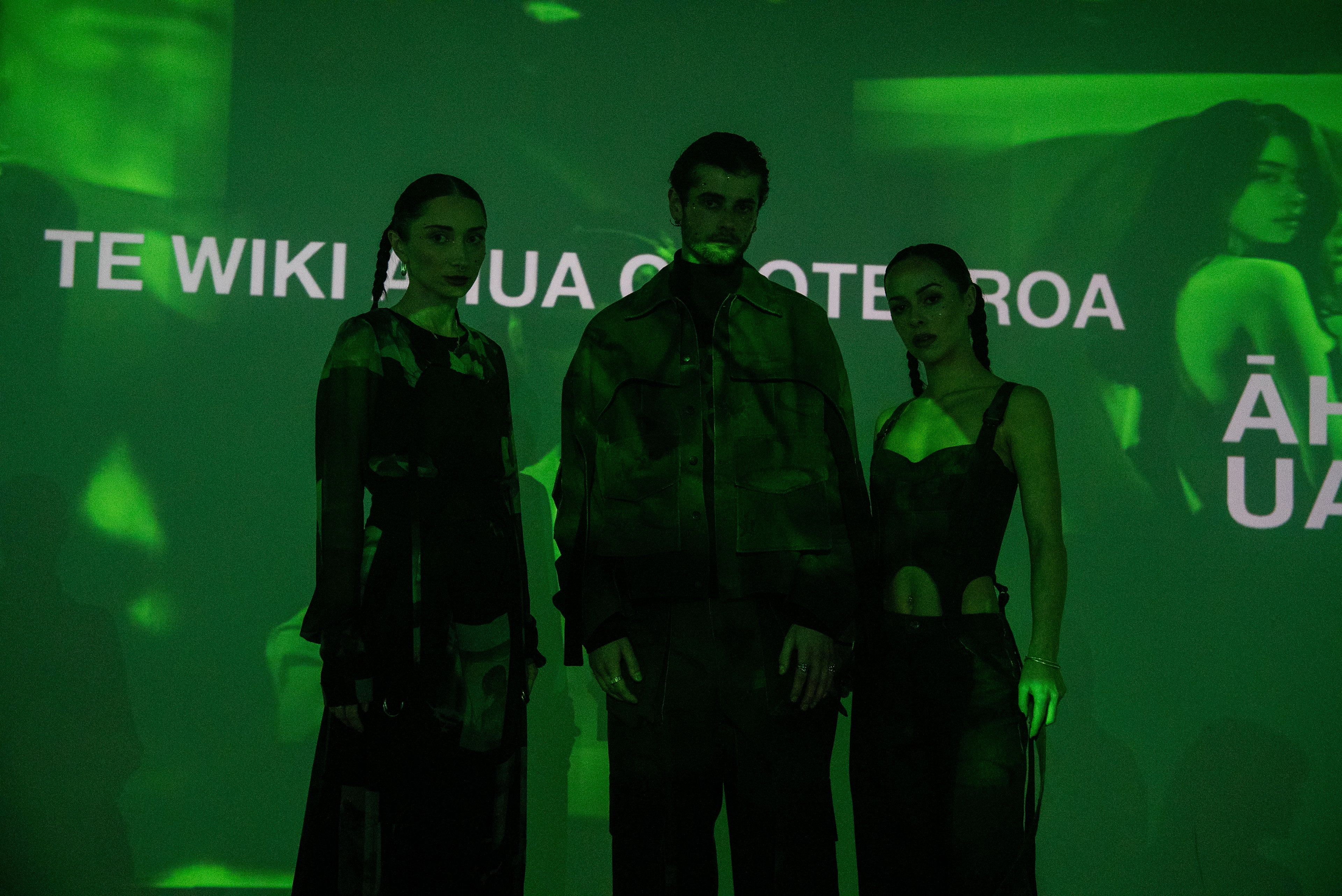 Models wearing Rhian backstage at Auckland fashion show