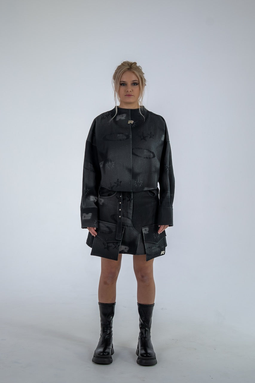Orbit Denim Mini Skirt