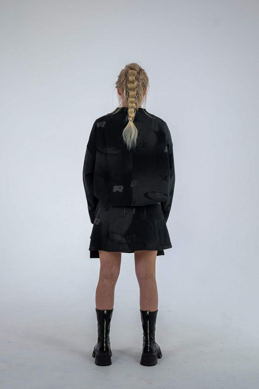 Orbit Denim Mini Skirt