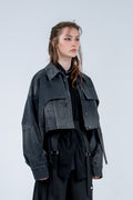 Cropped Orbit Denim Jacket