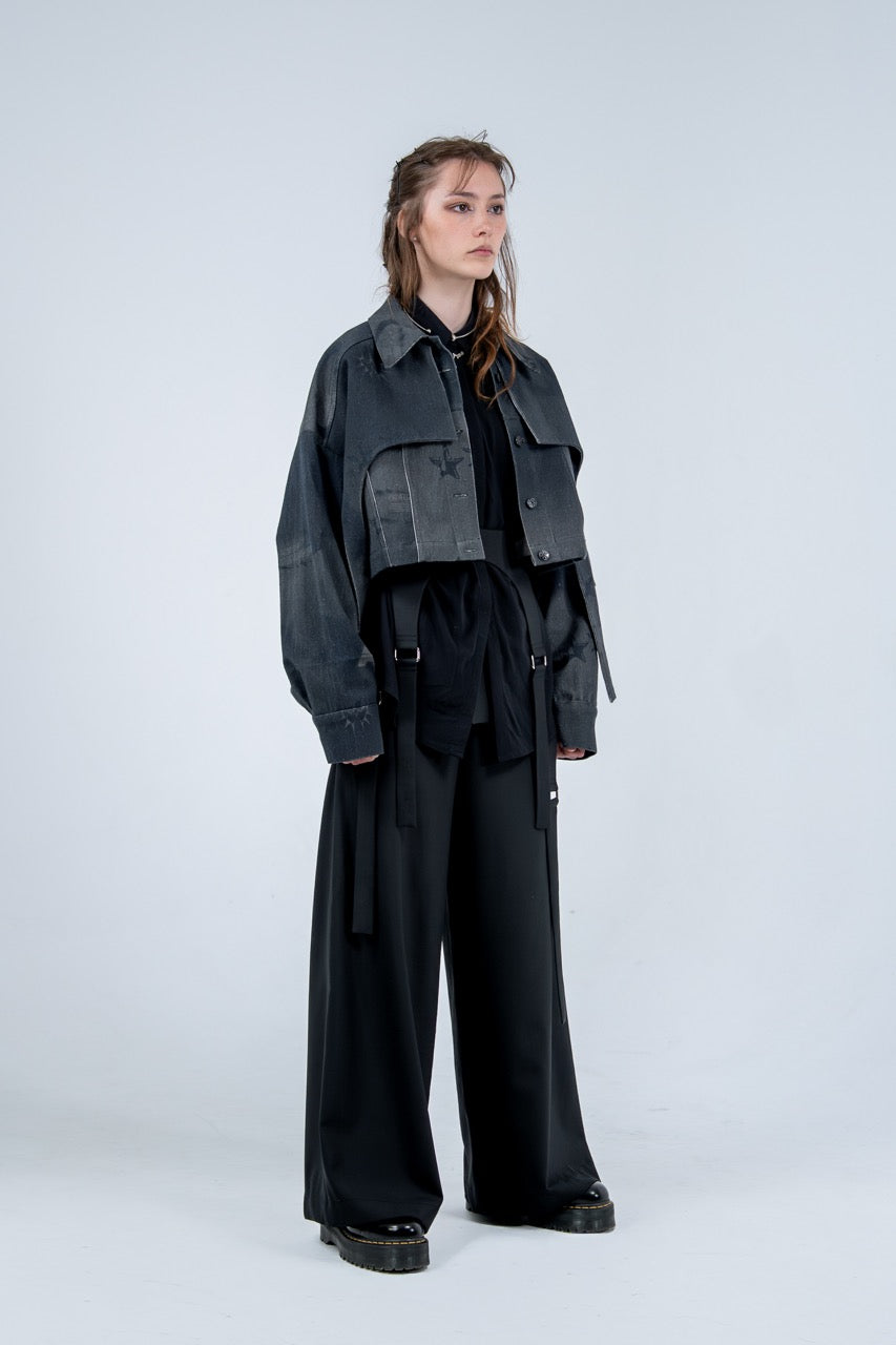 Cropped Orbit Denim Jacket