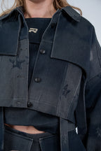 Cropped Orbit Denim Jacket