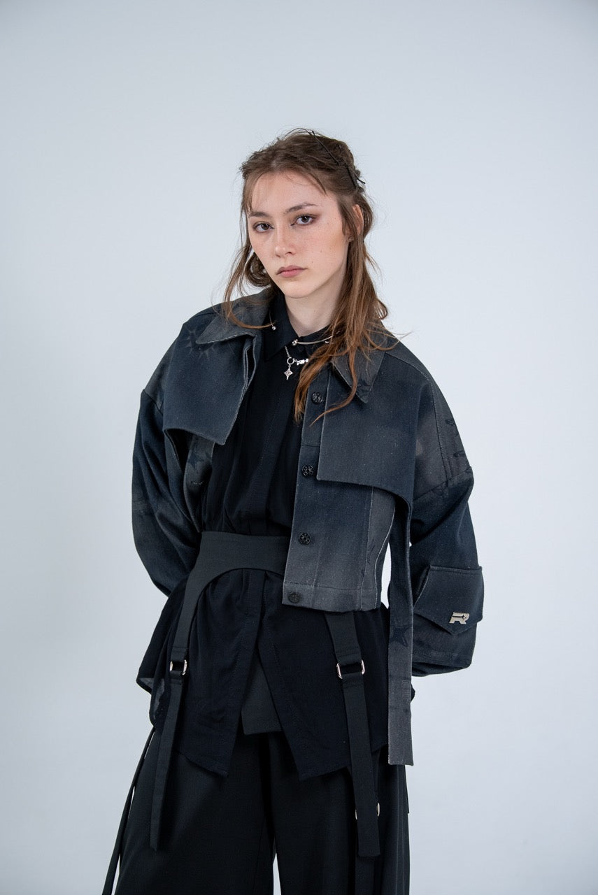 Cropped Orbit Denim Jacket