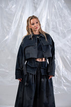 Cropped Orbit Denim Jacket