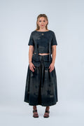 Orbit Denim Midi Skirt