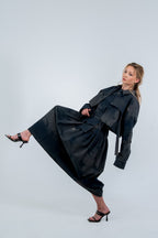 Orbit Denim Midi Skirt