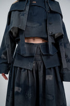Orbit Denim Midi Skirt